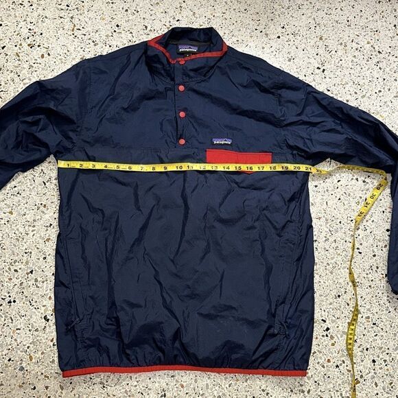 Patagonia Hudini navy red snap jacket medium m - Picture 4 of 6